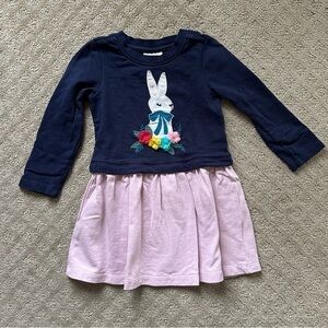 NFS. Hanna Andersson size 4/100 thick/warm Easter bunny sweater dress